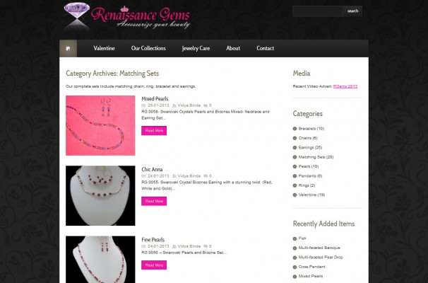Online Catalog Page
