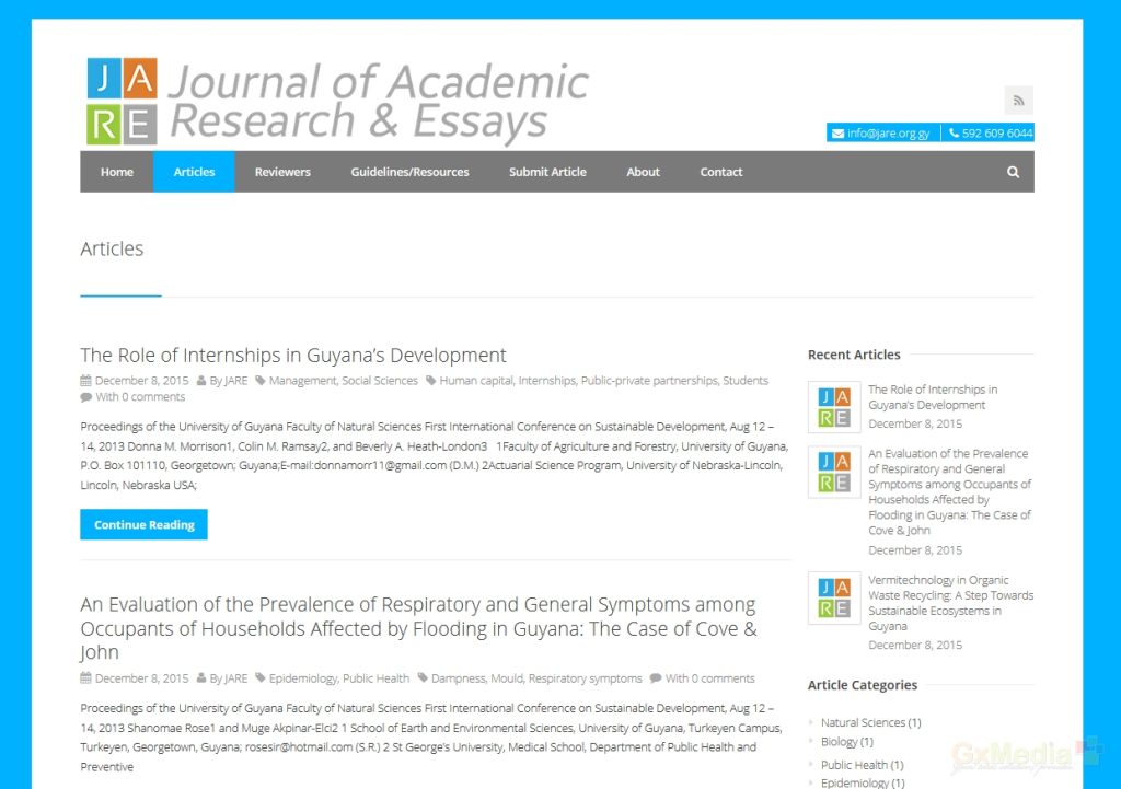 Journal of Academic Research and Essays (JARE)